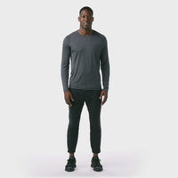 MEN'S SMARTWOOL ACTIVE ULTRALITE LONG SLEEVE |CHARCOAL HEATHER