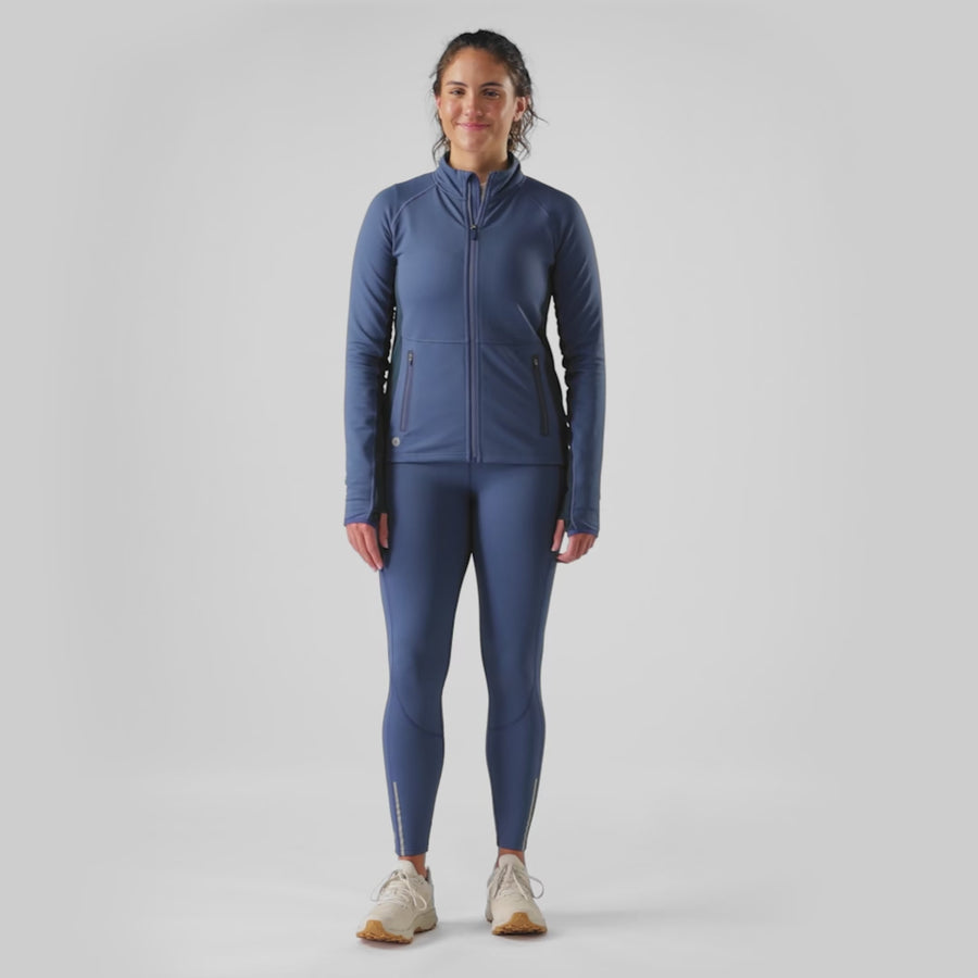 WOMEN'S SMARTWOOL ACTIVE FLEECE JACKET | NIGHTFALL BLUE