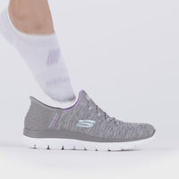 WOMEN'S SKECHERS SLIP-INS: SUMMITS DAZZLING HAZE |  GREY / MULTI