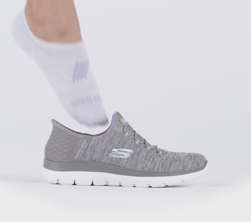 WOMEN'S SKECHERS SLIP-INS: SUMMITS DAZZLING HAZE |  GREY / MULTI