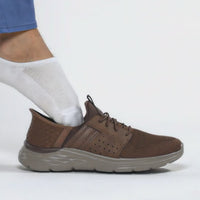 MEN'S SKECHERS SLIP-INS RELAXED GARNER-NEWICK | DARK BROWN