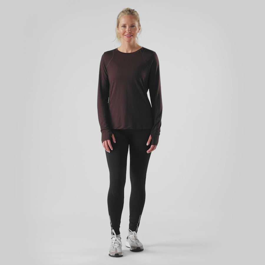 WOMEN'S SMARTWOOL ACTIVE LONG SLEEVE | MINK