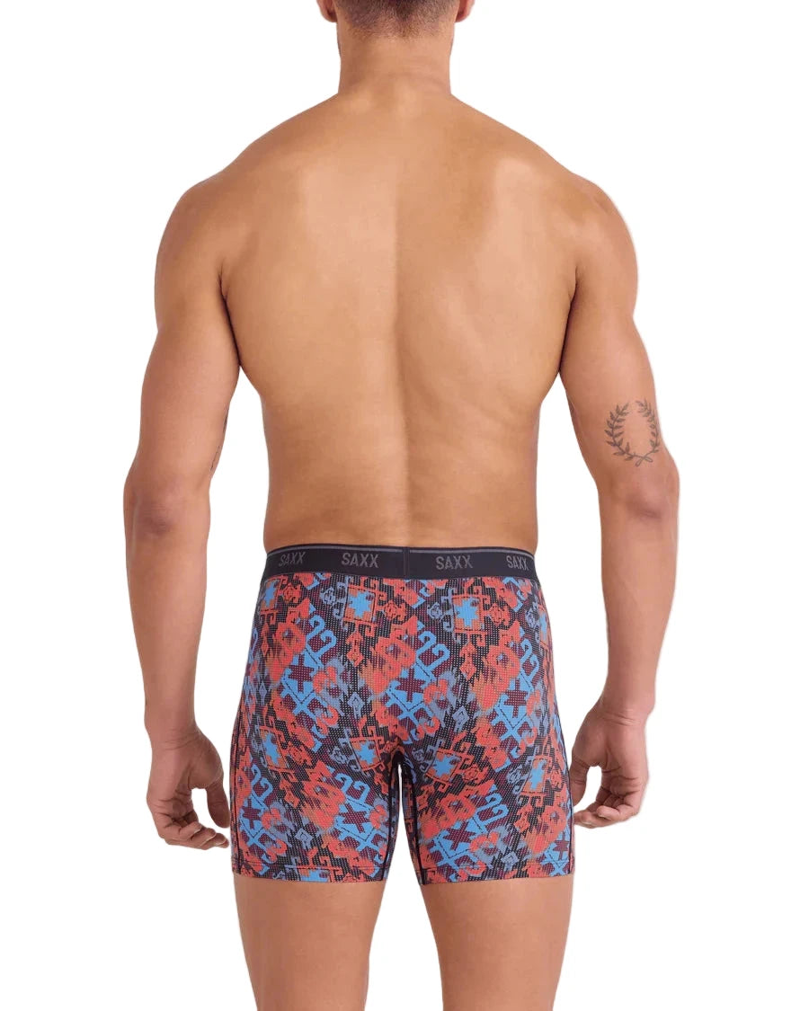 MEN'S QUEST QUICK-DRY MESH QUICK-DRY PERFORMANCE BOXER BRIEF 6" | HERITAGE WEAVE