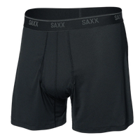 MEN'S QUEST QUICK-DRY MESH QUICK-DRY PERFORMANCE BOXER BRIEF 6" | BLACK