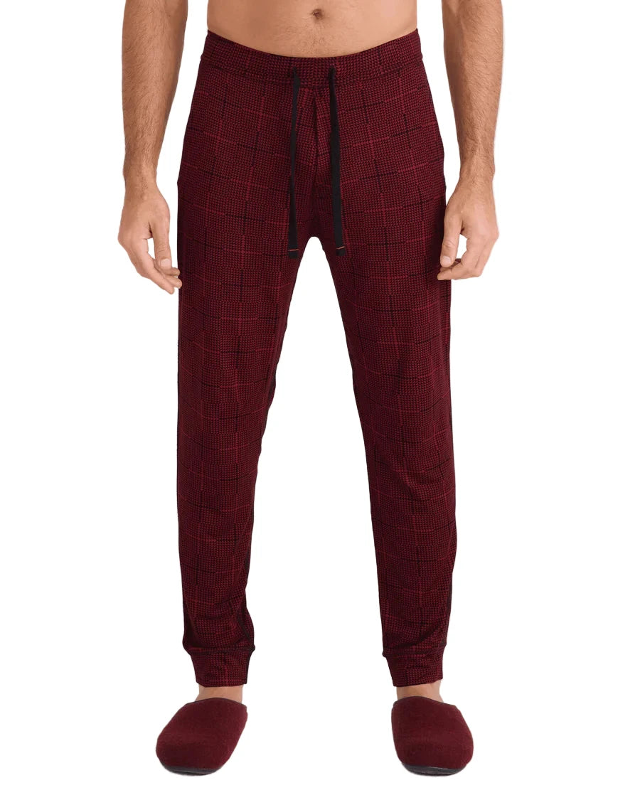 MEN'S SAXX SNOOZE SLEEP PANT | RED PLAID | CABERNET
