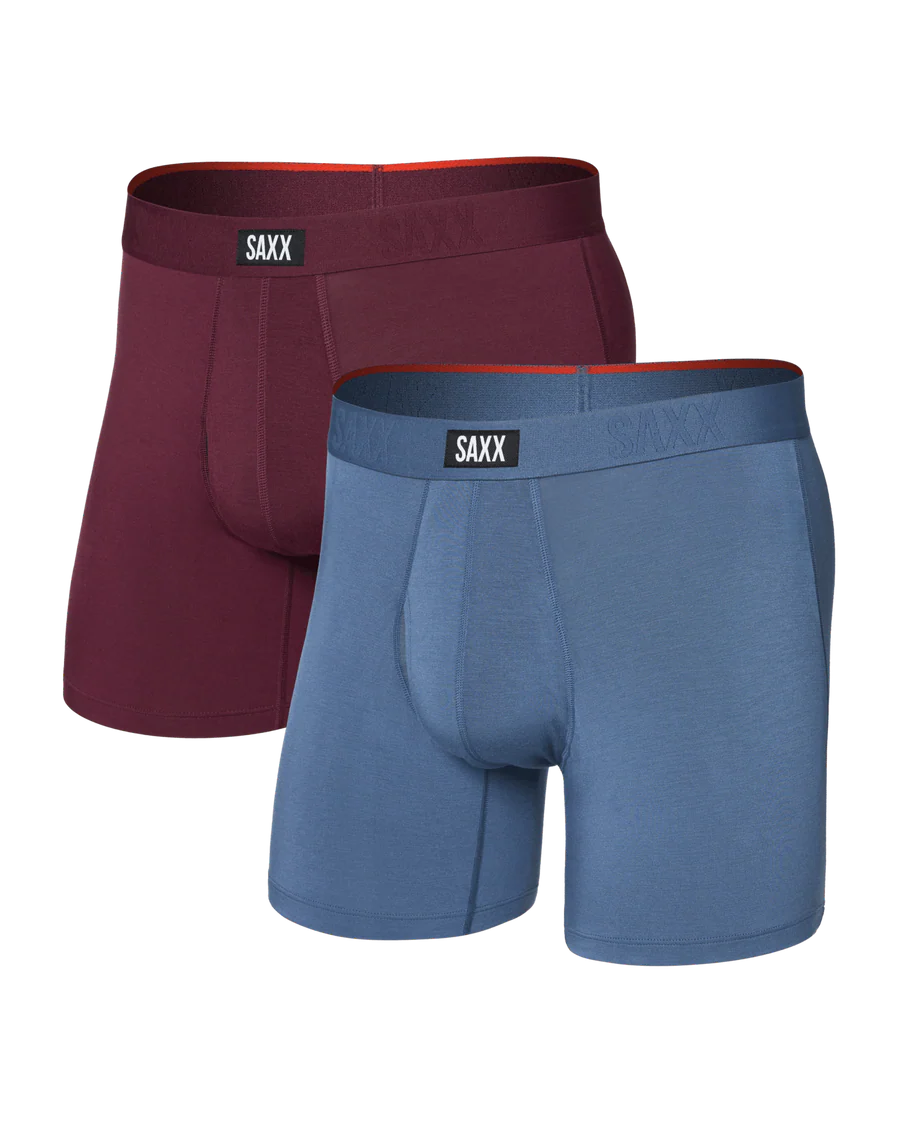 MEN'S SAXX VIBE XTRA SOFT COMFORT | MAROON | WASHED INDIGO
