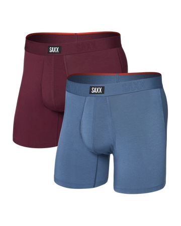 MEN'S SAXX VIBE XTRA SOFT COMFORT | MAROON | WASHED INDIGO
