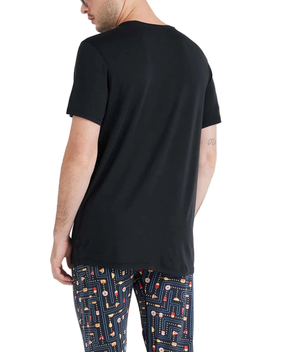 MEN'S SAXX SNOOZE SHORT SLEEVE TEE | BLACK