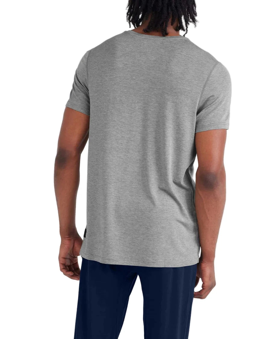 MEN'S SAXX SNOOZE SHORT SLEEVE TEE | DARK GREY HEATHER