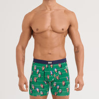MEN'S SAXX VIBE XTRA SOFT COMFORT BOXER BRIEF 6" | ARMCHAIR QB / LAWN GREEN