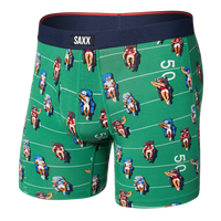 MEN'S SAXX VIBE XTRA SOFT COMFORT BOXER BRIEF 6" | ARMCHAIR QB / LAWN GREEN