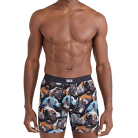 MEN'S SAXX VIBE XTRA SOFT COMFORT BOXER BRIEF 6" | BEARTASTIC | BLACK