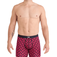 MEN'S SAXX VIBE XTRA SOFT COMFORT 6" BOXER BRIEF | LOVE CHECK BABY| BLACK