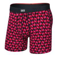MEN'S SAXX VIBE XTRA SOFT COMFORT 6" BOXER BRIEF | LOVE CHECK BABY| BLACK
