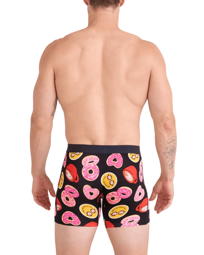 MEN'S SAXX VIBE XTRA SOFT COMFORT 6" BOXER BRIEF | LOVE STORY | BLACK