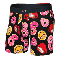 MEN'S SAXX VIBE XTRA SOFT COMFORT 6" BOXER BRIEF | LOVE STORY | BLACK