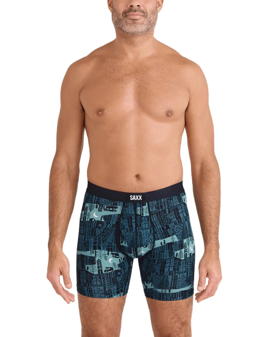 MEN'S SAXX VIBE XTRA SOFT COMFORT BOXER BRIEF 6" | THE CLEARING STORM | BLUE