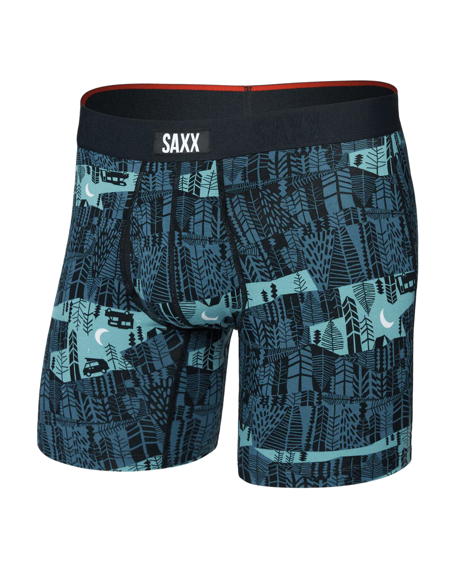 MEN'S SAXX VIBE XTRA SOFT COMFORT BOXER BRIEF 6" | THE CLEARING STORM | BLUE