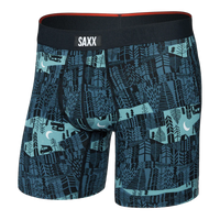 MEN'S SAXX VIBE XTRA SOFT COMFORT BOXER BRIEF 6" | THE CLEARING STORM | BLUE