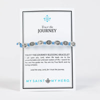 MY SAINT | MY HERO MIRACULOUS BLESSING BRACELET | LIGHT BLUE / SILVER