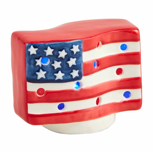 MUDPIE AMERICANA FLAG LIGHT UP SITTER