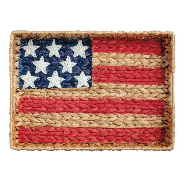 MUDPIE WOVEN FLAG TRAY