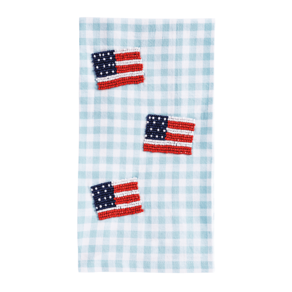 MUDPIE FLAG BEADED AMERICANA TOWEL