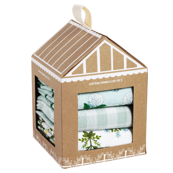 MUDPIE BLUE GREENHOUSE TOWEL SET