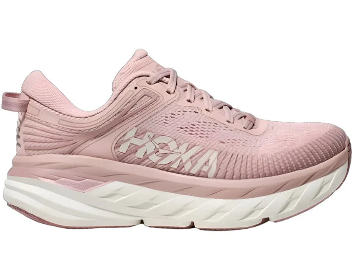 WOMEN'S HOKA BONDI 7 | PEACH WHIP | WHITE